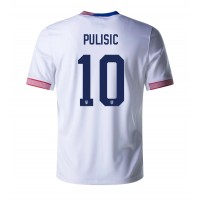 Fotbalové Dres Spojené Státy Christian Pulisic #10 Domácí Copa America 2024 Krátký Rukáv